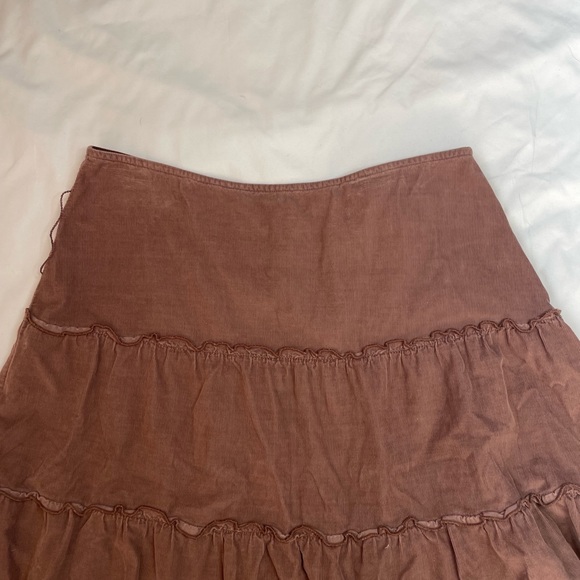 Cottage & Fairy Core Brown Maxi Skirt - Picture 3 of 4